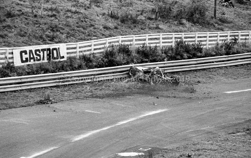 730930 Lotus23 Jack Lord crash Longridge Circuit in the 1970s